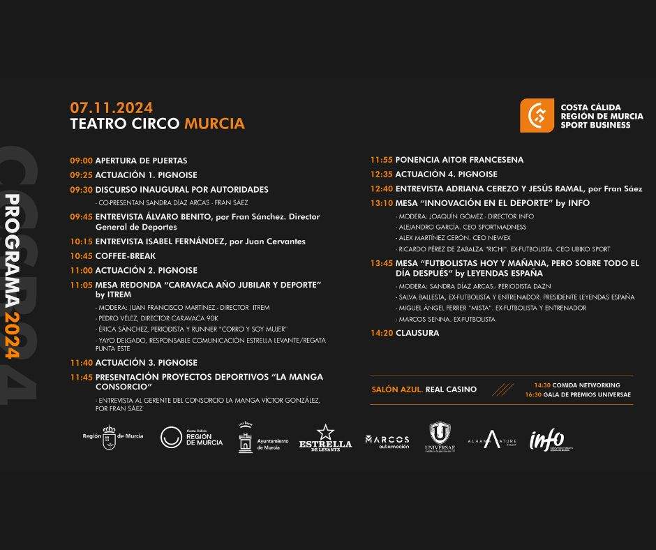 Programa completo del evento.