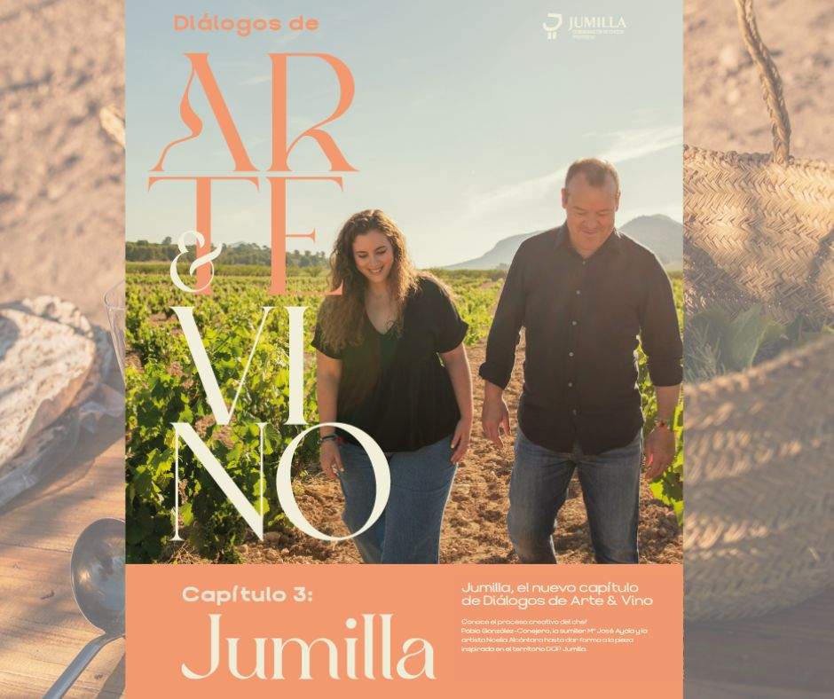 Imagen del cartel de los Diálogos de Arte & Vino: Jumilla.