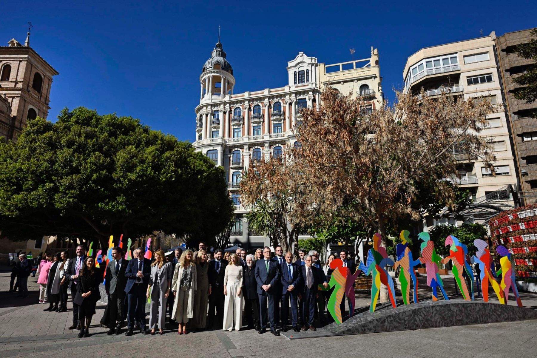 Imagen durante el acto institucional de inauguración. (Ayuntamiento de Murcia)